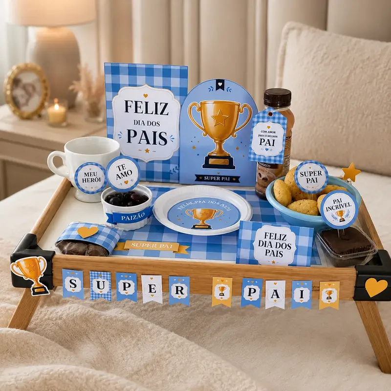KIT PAPELARIA PARA CAFÉ DA MANHA DIA DOS PAIS