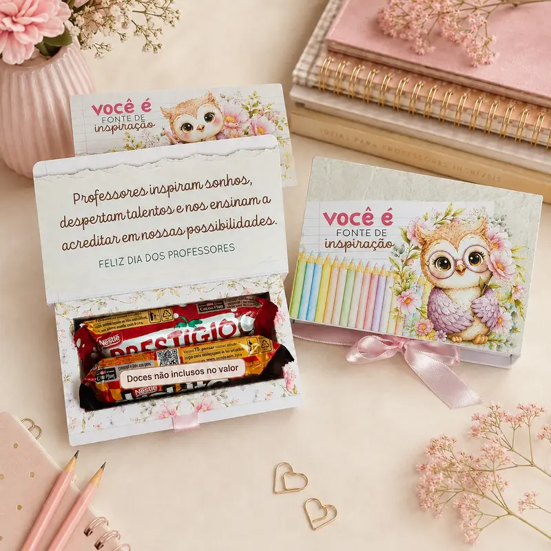 CAIXINHA LUXO PARA MIMOS DIA DOS PROFESSORES