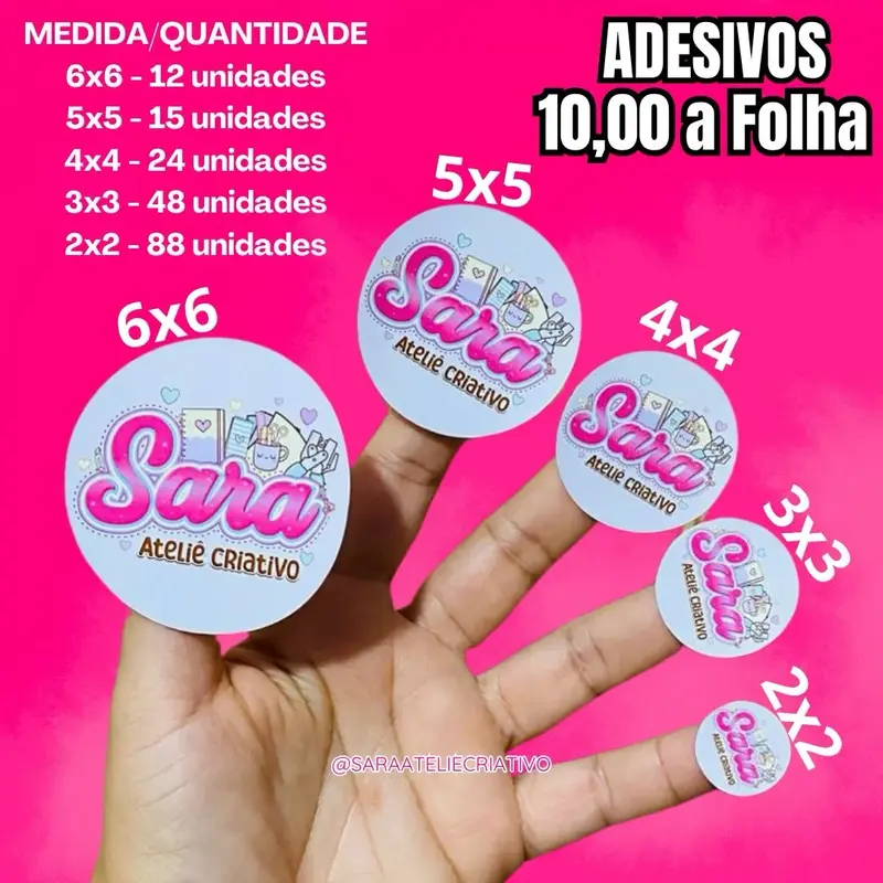 Adesivo redondo
