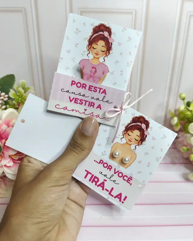 Card brinco outubro Rosa