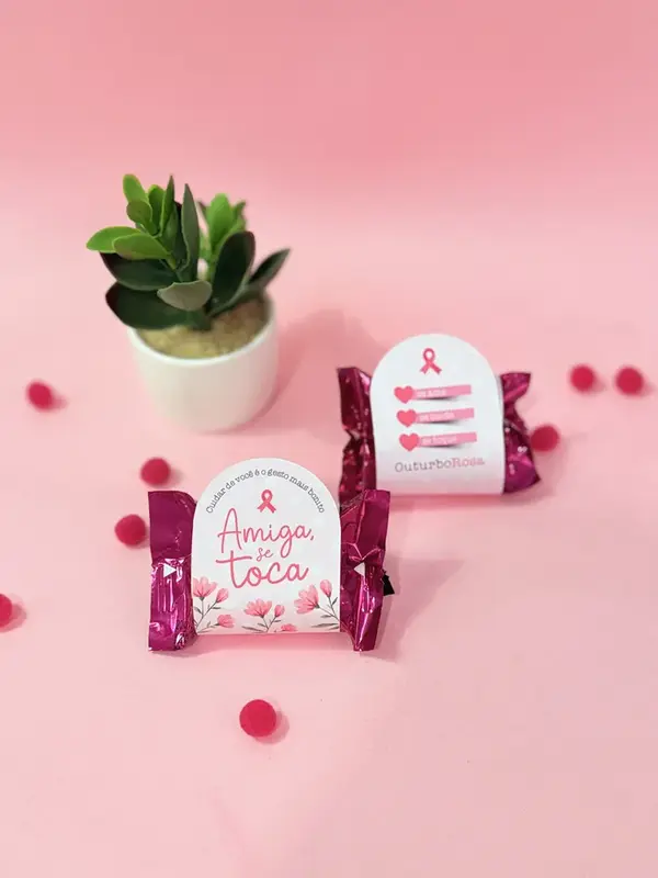 BOMBOM COM TAG OUTUBRO ROSA